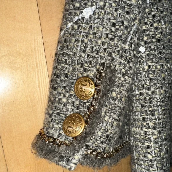Like New R13 Paint Splatter tweed blazer/jacket, L,  PG1456 - Picture 15 of 16